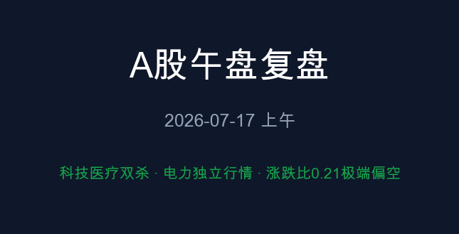 A股午盘复盘 07-17 封面